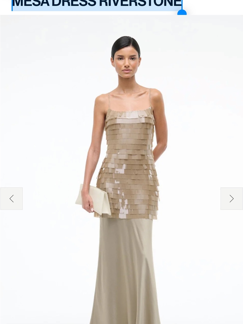 ISO STAUD Mesa Dress Riverstone Sequin Slip Wedding Guest Dress